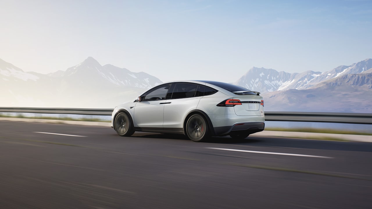 Tesla Model X — electric SUV with falcon wing doors